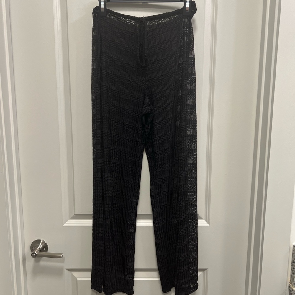 Ladies XL Black Sheer Coverup Swim Pants